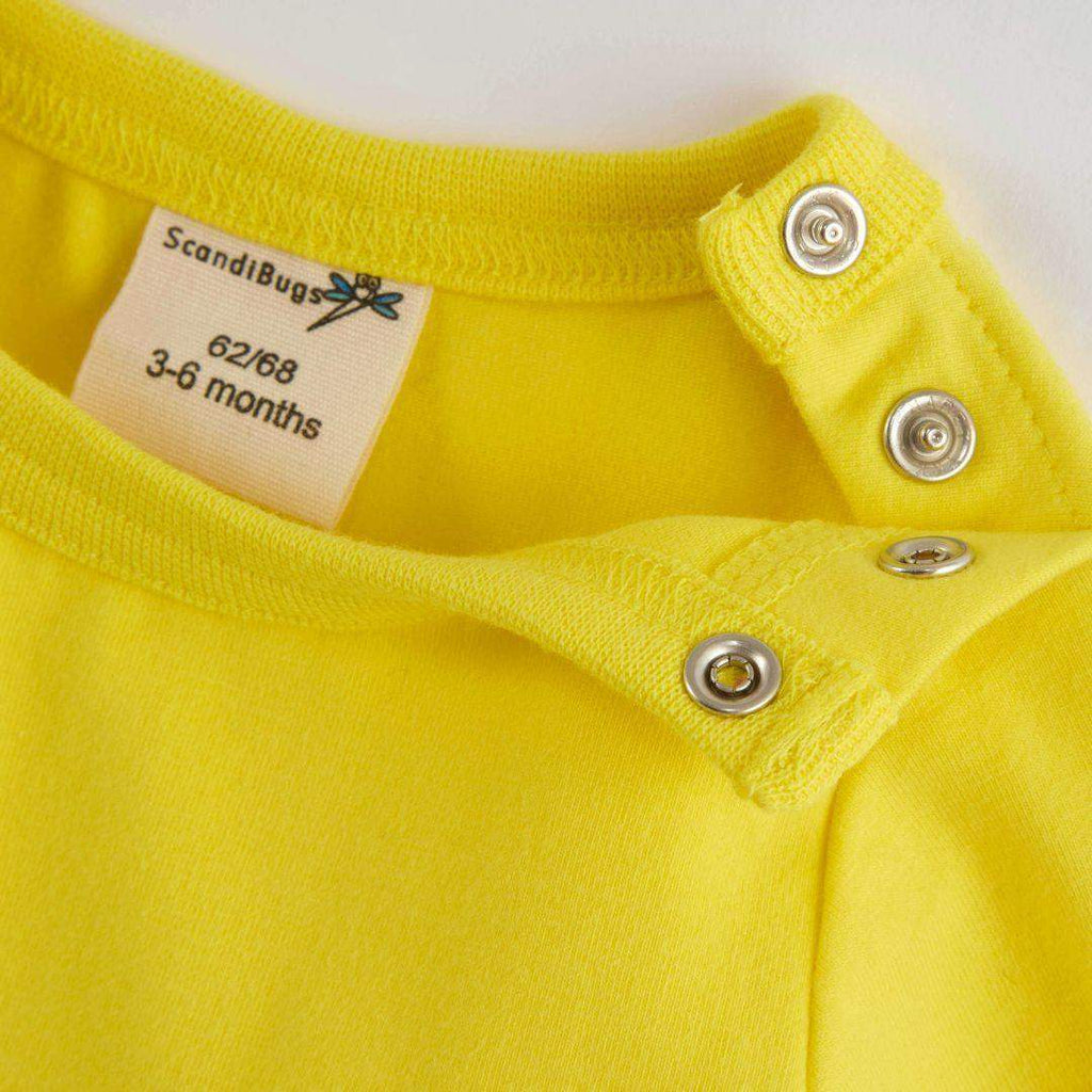 ScandiBugs Own Label Organic Long Sleeve Vest - Sunshine Yellow