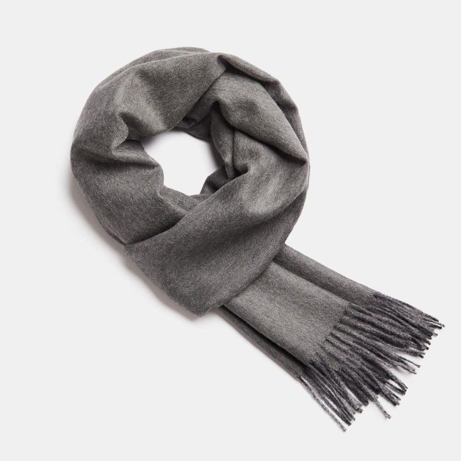 Natural Baby Alpaca Wool Scarf – Exclusive Fishbone