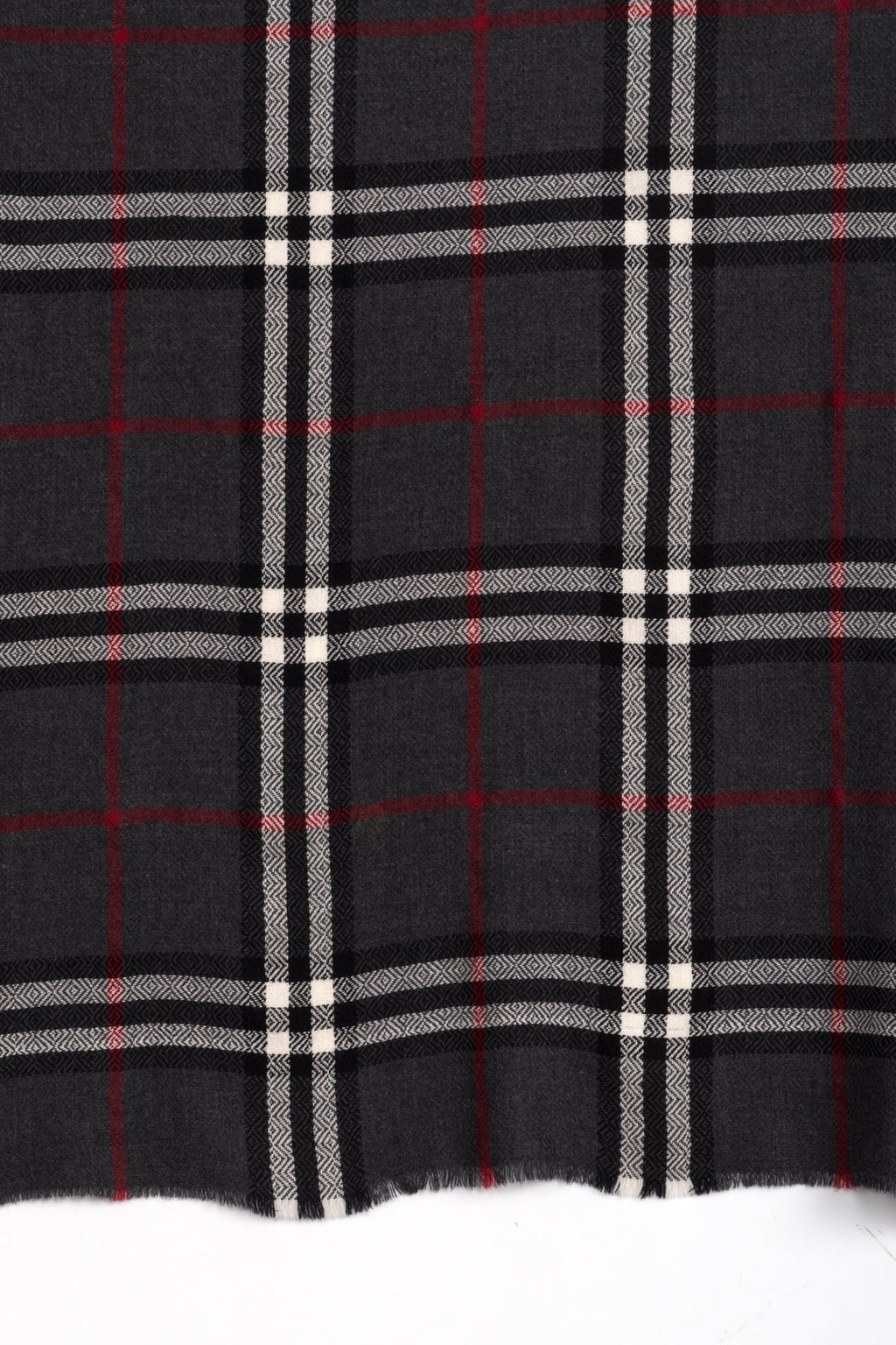 Window Checks with Big Diamond Weave - Charcoal Black White