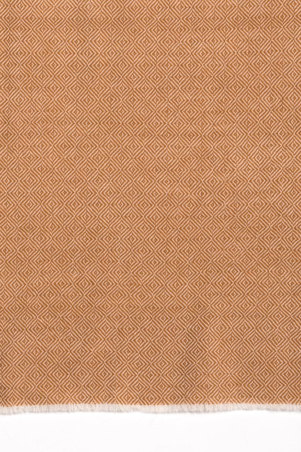 Diamond Weave Two Tone Woollen Scarf - Ochre