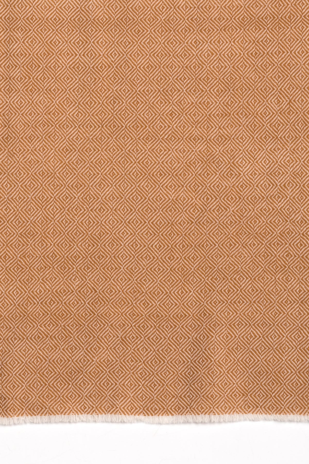 Diamond Weave Two Tone Woollen Scarf - Ochre