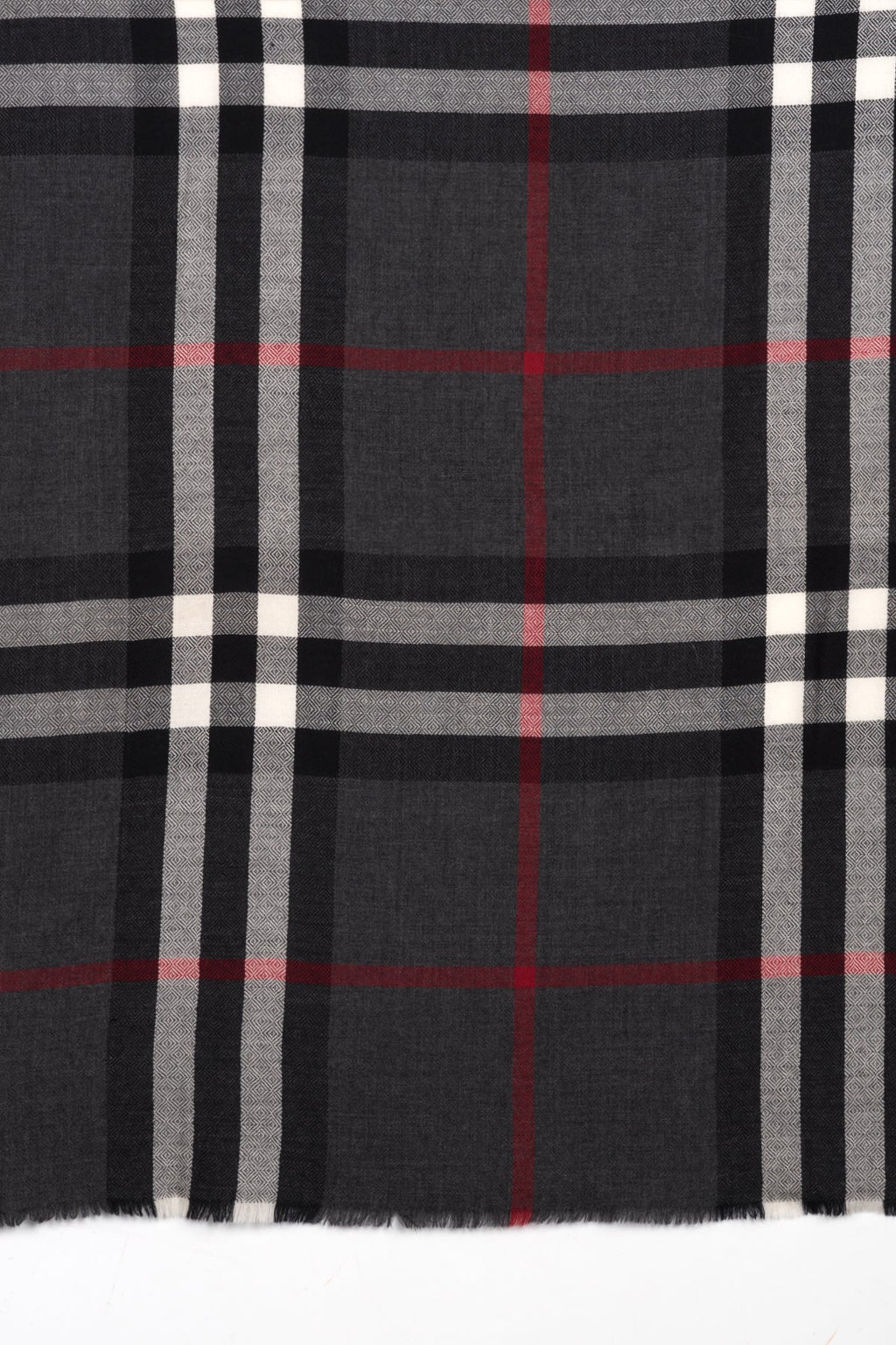 Checks with Small Diamond Weave - Charcoal Black White