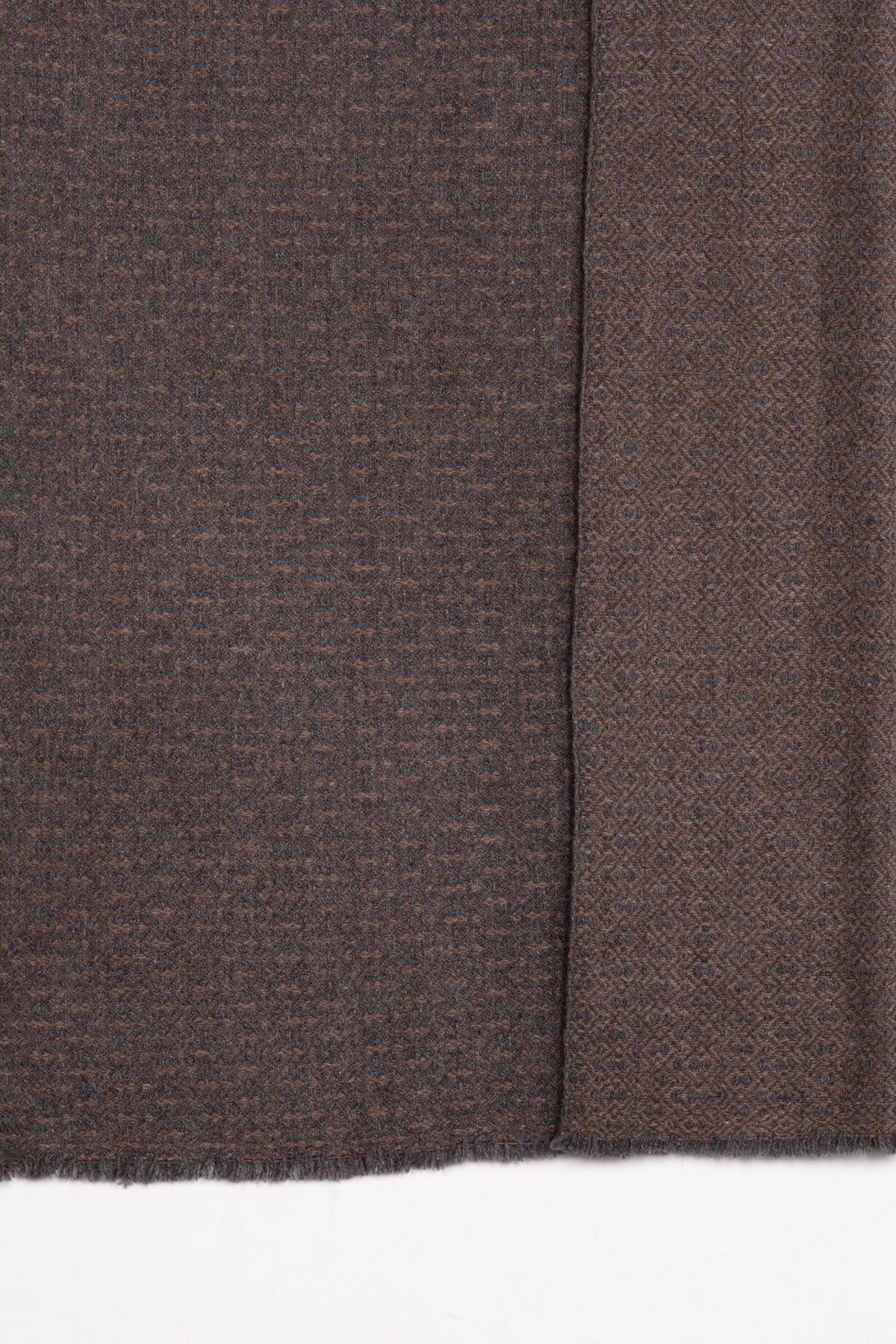 Novelty Diamond Weave Cashmere Wool Scarf - Grey Rose Pink