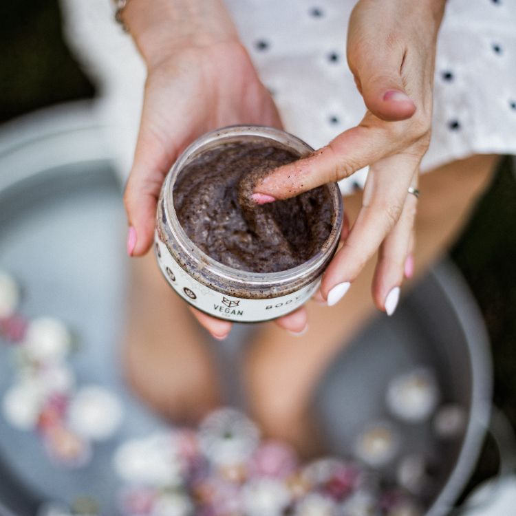 Rejuvenating Coffee & Salt Body Scrub - Vegan & Eco-Friendly by Vegan Fox at www.brixbailey.com