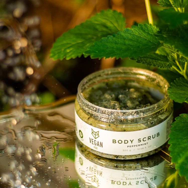 Peppermint Body Scrub – Vegan & Cruelty-Free for Supple Skin by Vegan Fox at www.brixbailey.com