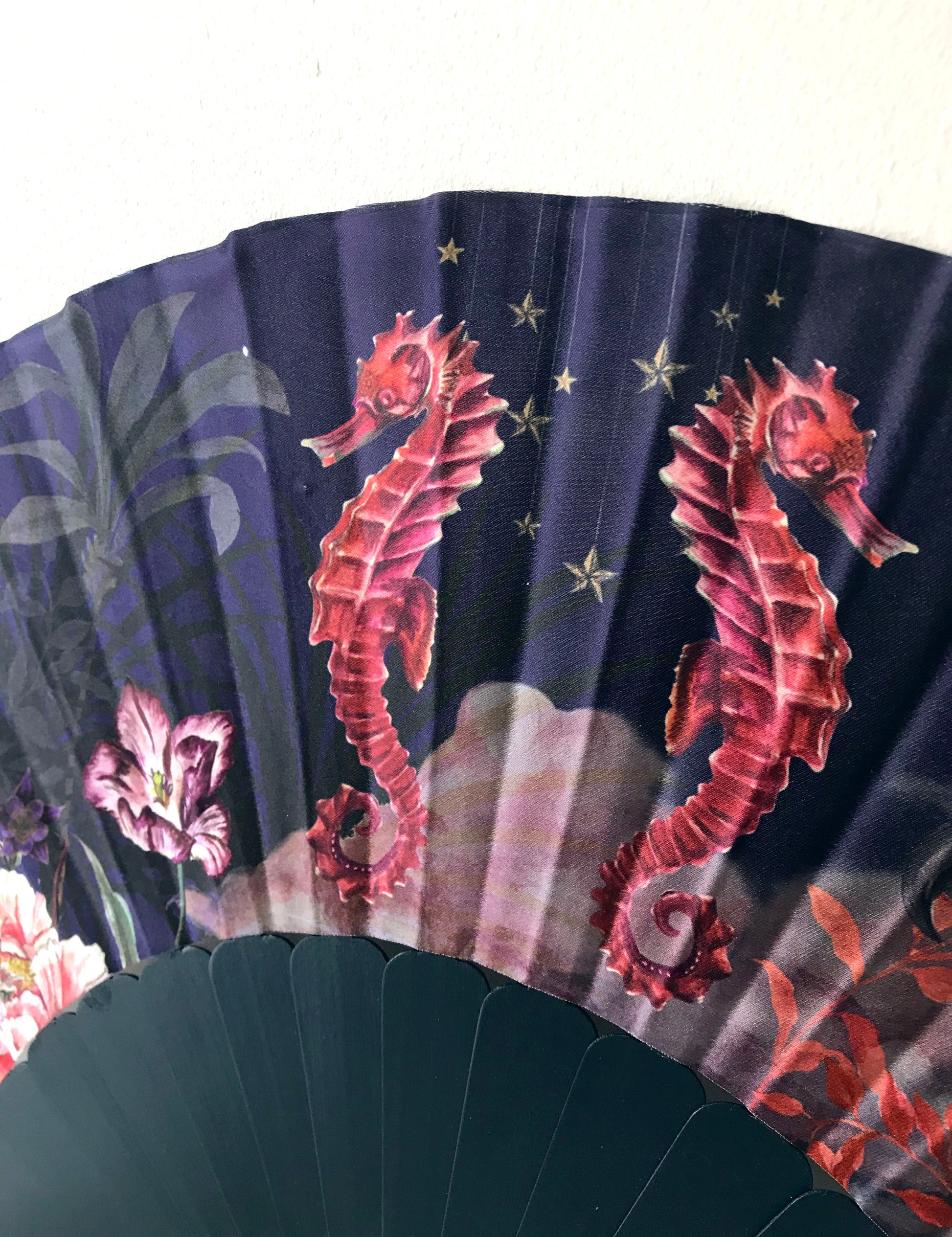 Wonderous Silk Fan with Gold Tassel