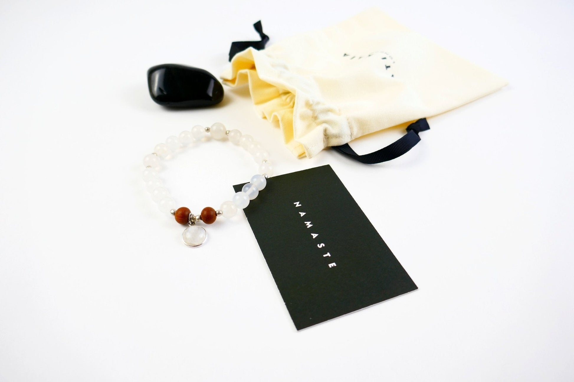 Selene Moonstone Mala Bracelet