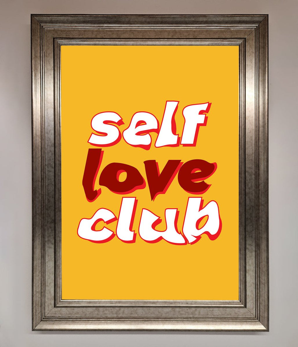 Self Love Club Quote Framed Wall Art