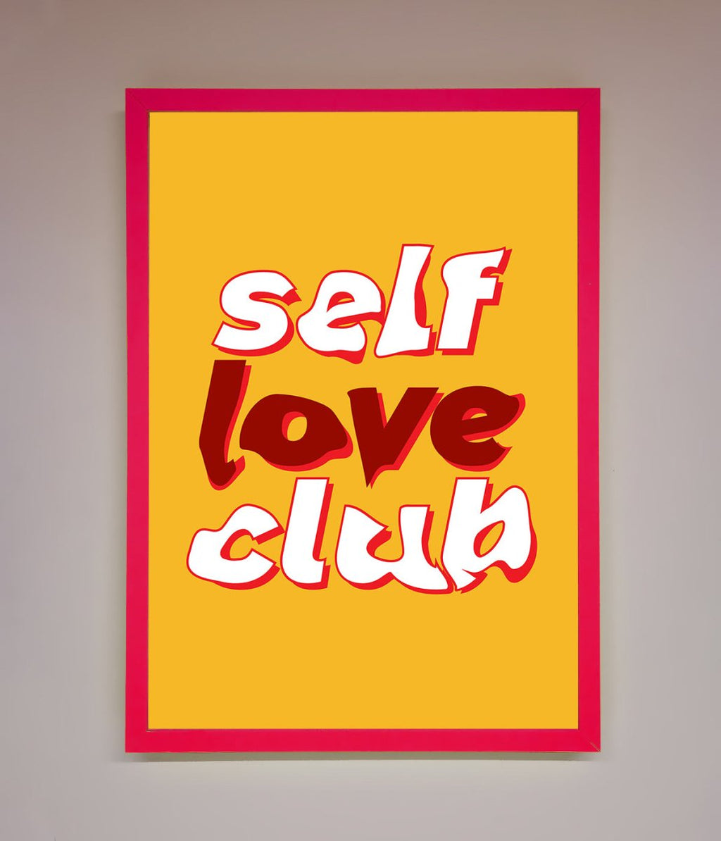 Self Love Club Quote Framed Wall Art