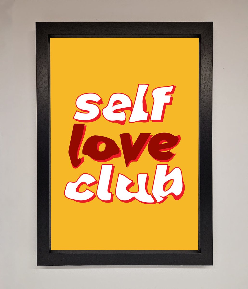 Self Love Club Quote Framed Wall Art
