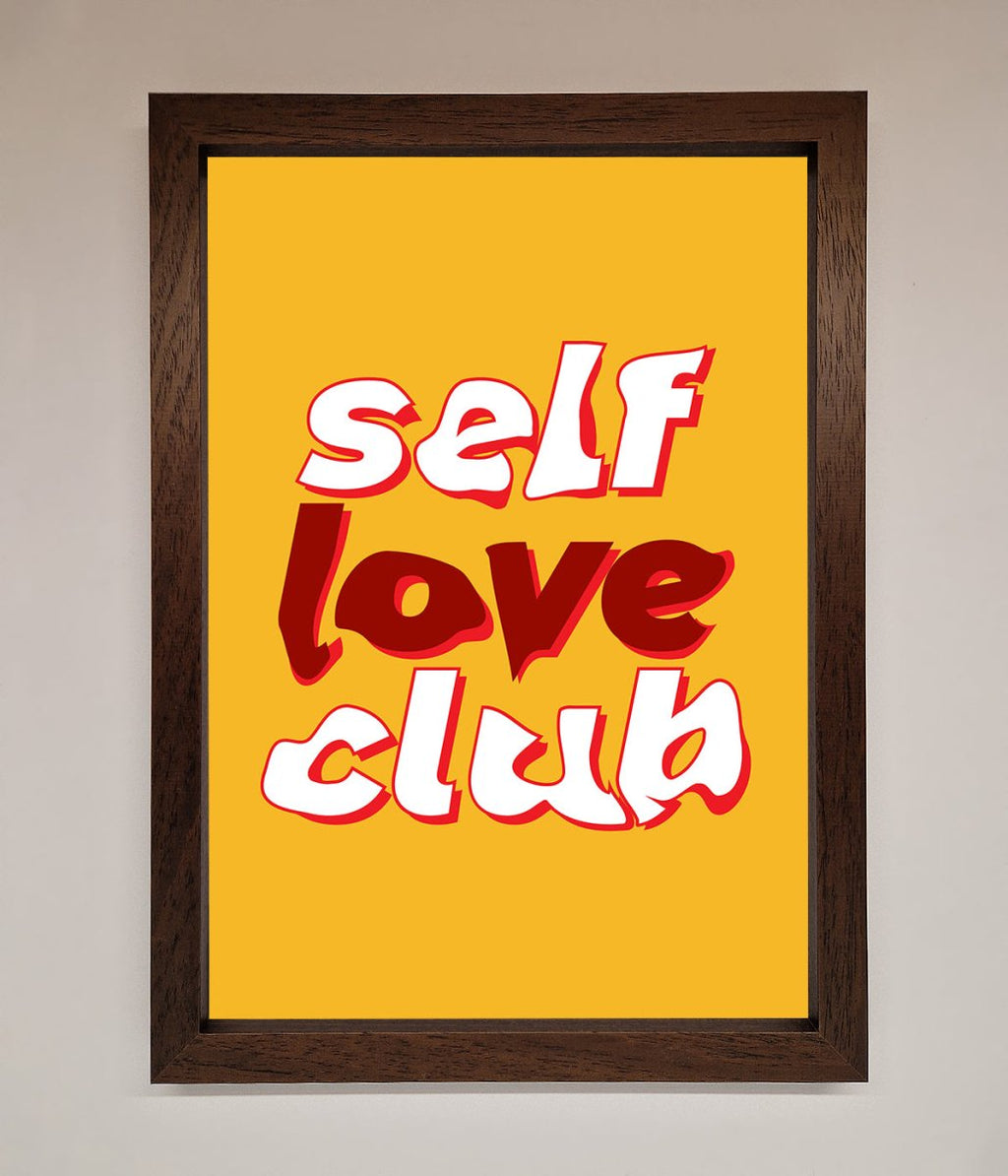 Self Love Club Quote Framed Wall Art
