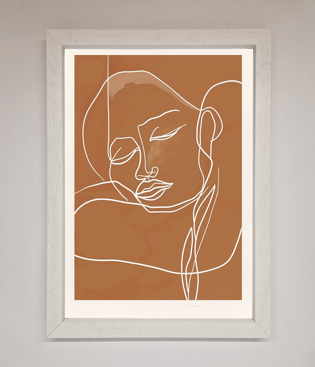 Sepia Lines Framed Wall Art