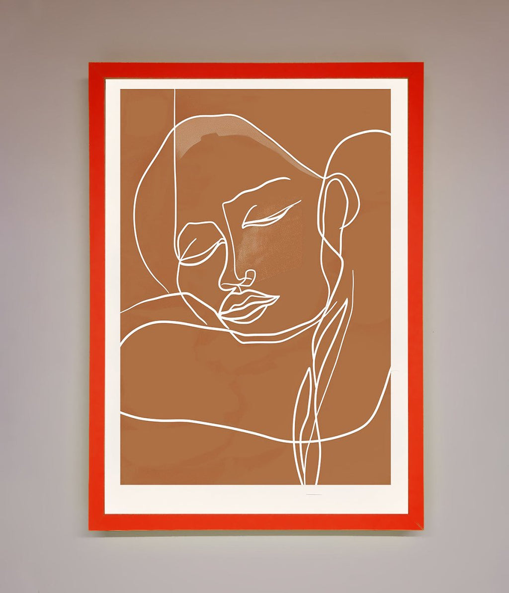 Sepia Lines Framed Wall Art