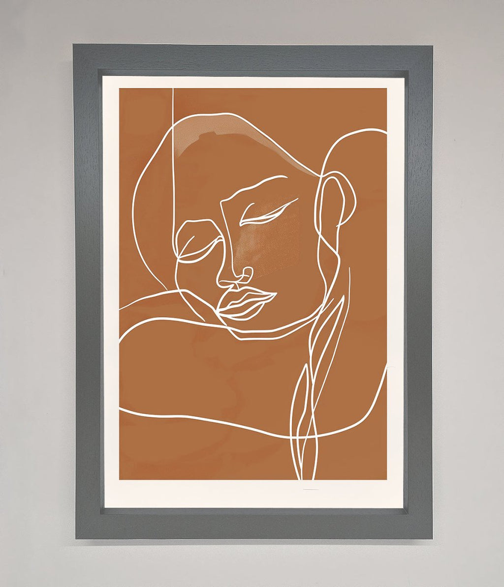 Sepia Lines Framed Wall Art