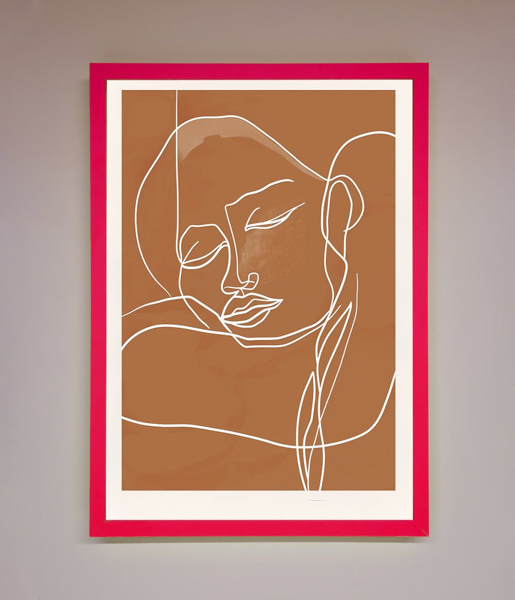 Sepia Lines Framed Wall Art