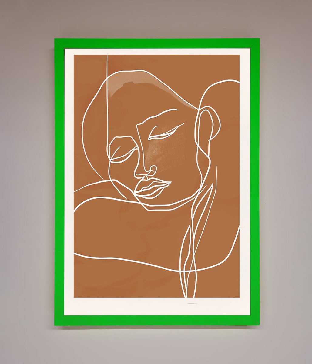 Sepia Lines Framed Wall Art
