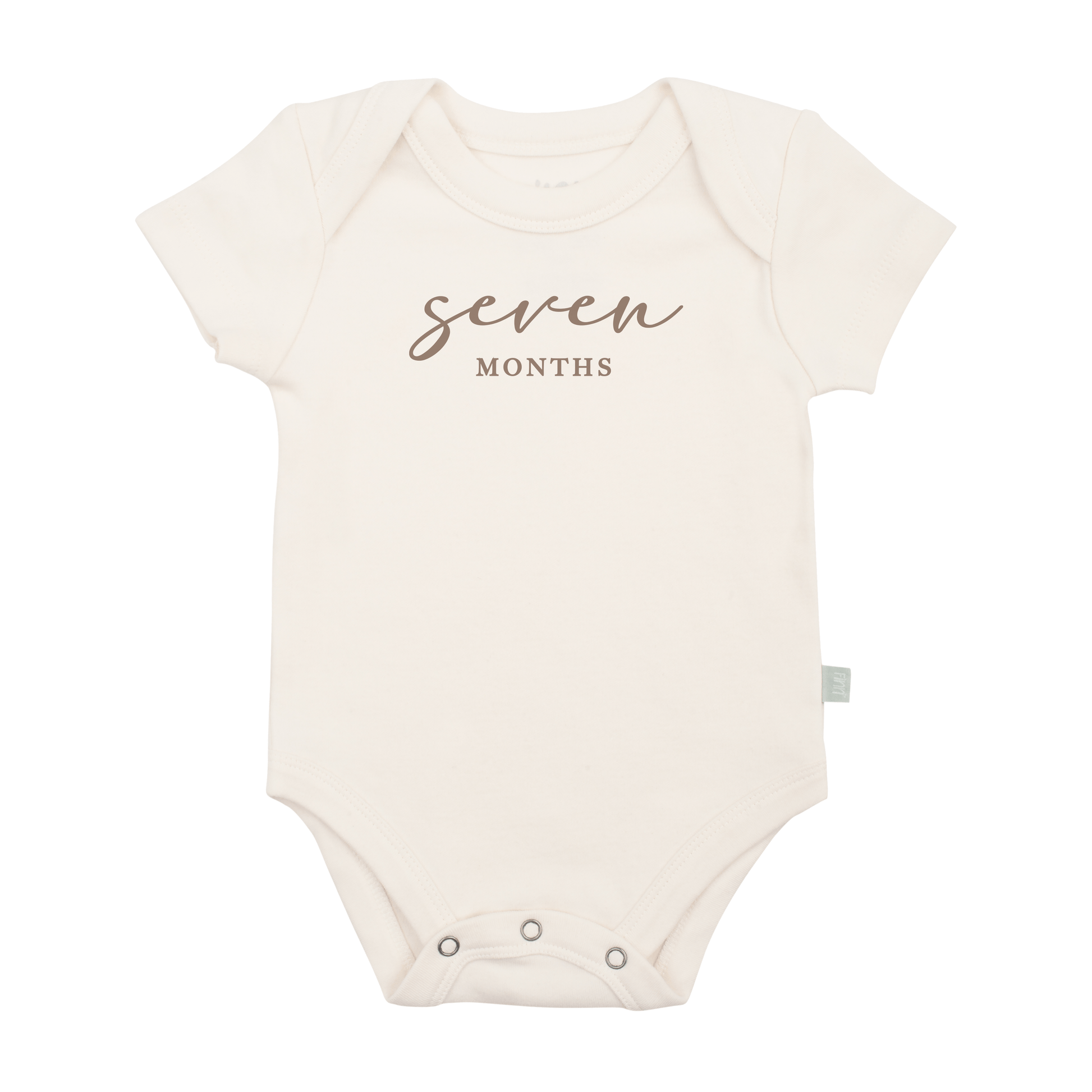 Graphic Bodysuit Seven Months Milestone Taupe
