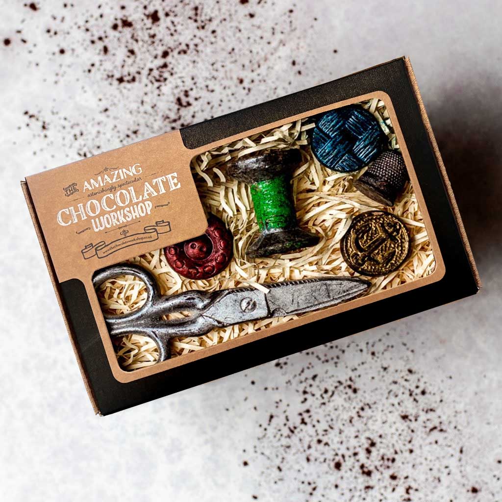 Handmade Chocolate Sewing Set Gift Box