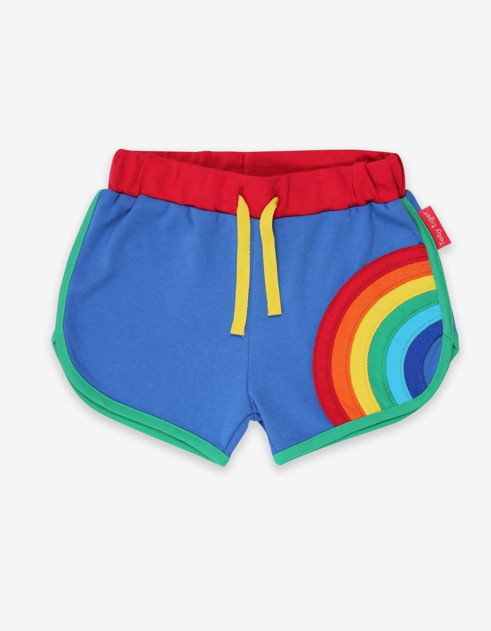 Organic Rainbow Applique Running Shorts for Kids