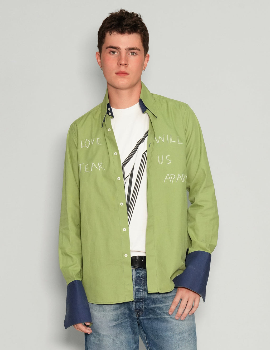 'Love Will Tear Us Apart' Green Shirt