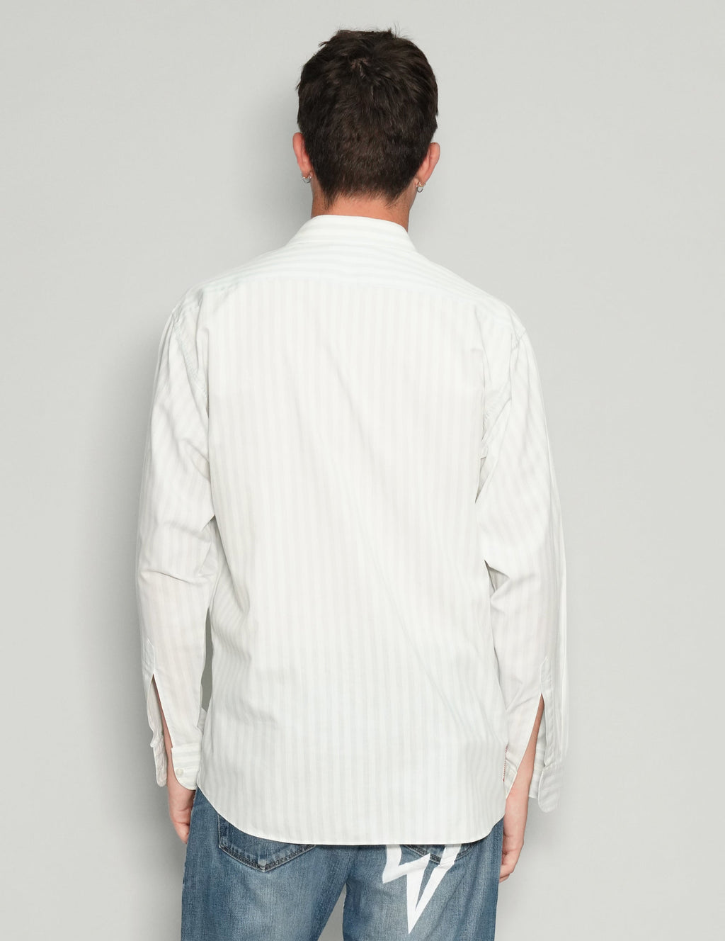 'Love Will Tear Us Apart' Light Striped Shirt