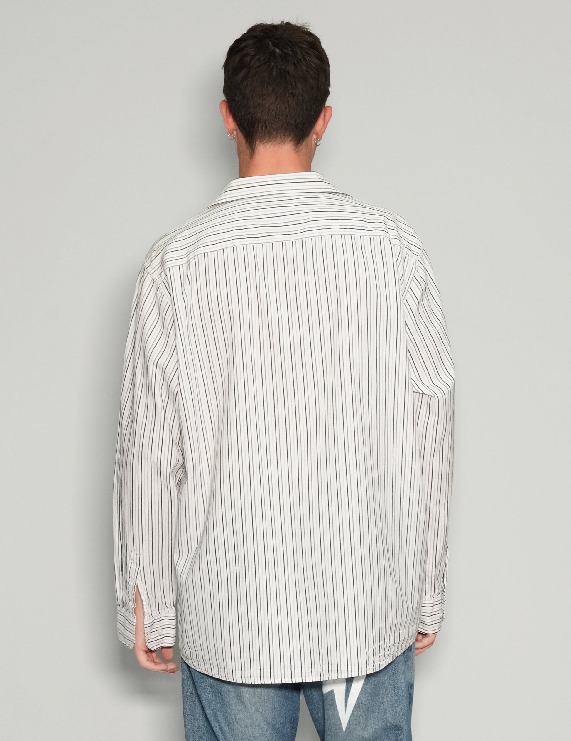 'Love Will Tear Us Apart' Dark Striped Shirt