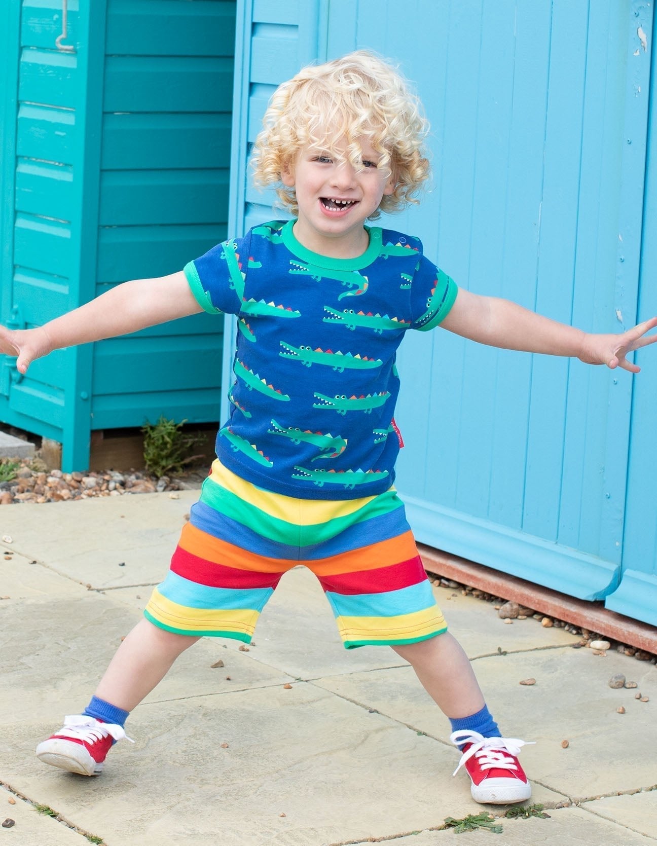 Organic Multi Stripe Shorts