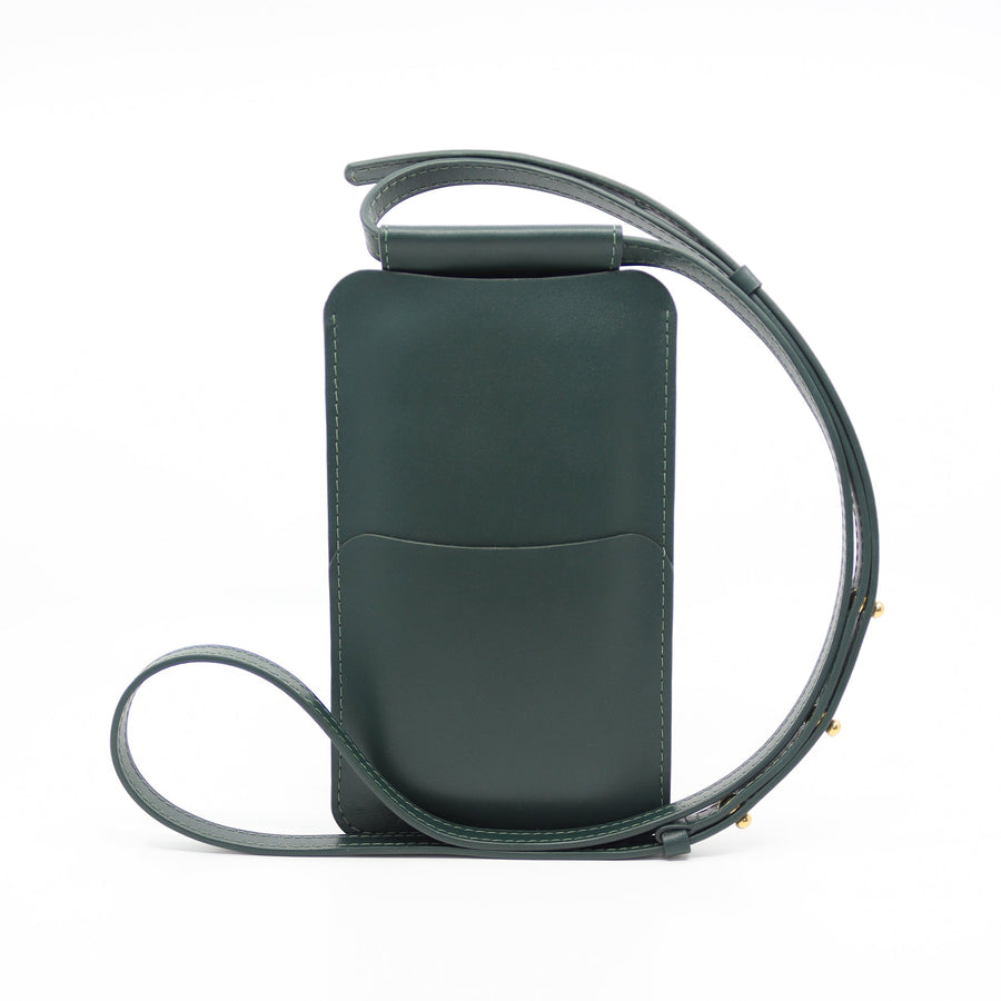 Leather Phone Bag - Forest Green