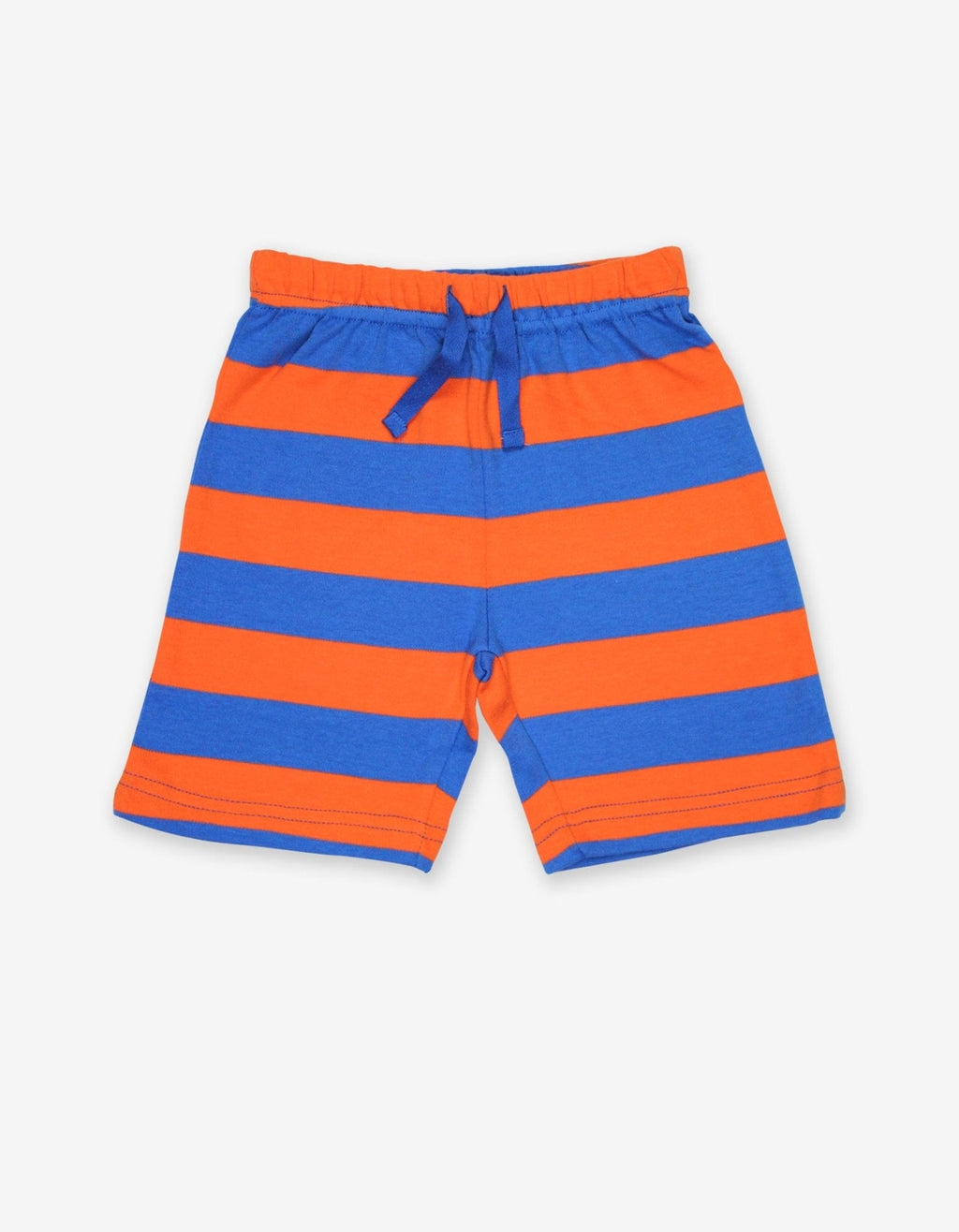 Organic Orange and Blue Stripe Shorts for Kids