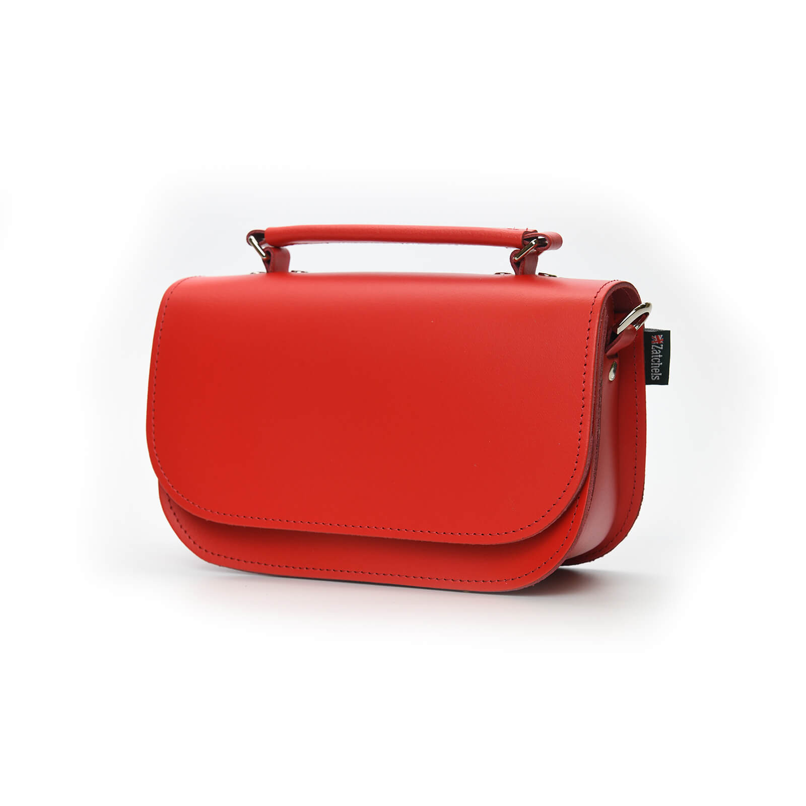 Aura Handmade Leather Bag in Pillar Box Red