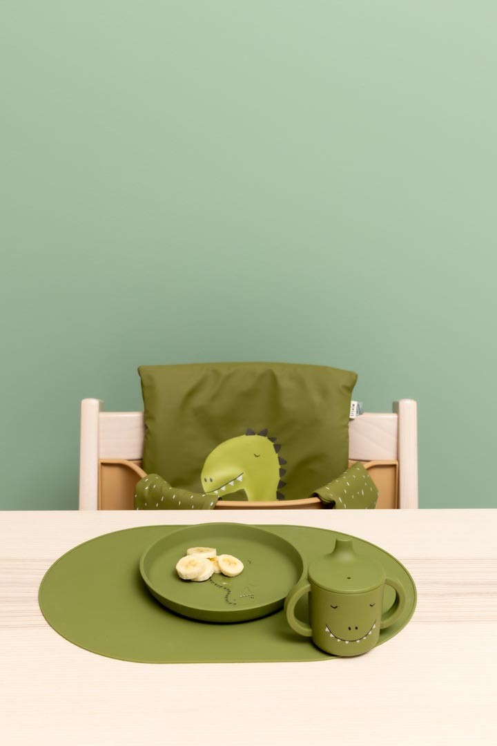 Treat Your Little One with Our Durable Silicone Plate by Trixie Baby at www.brixbailey.com