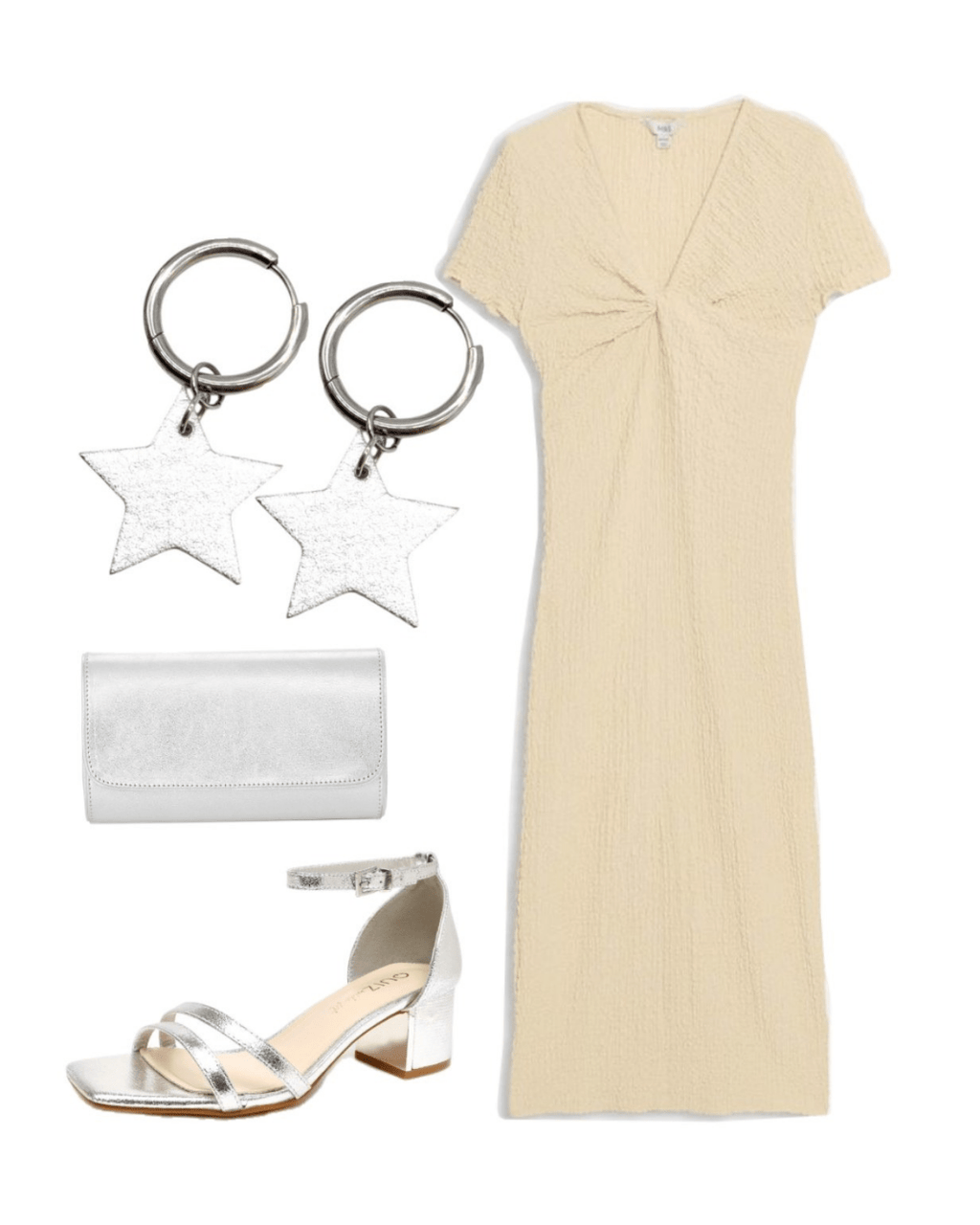 Silver and rainbow leopard mini star cork charms