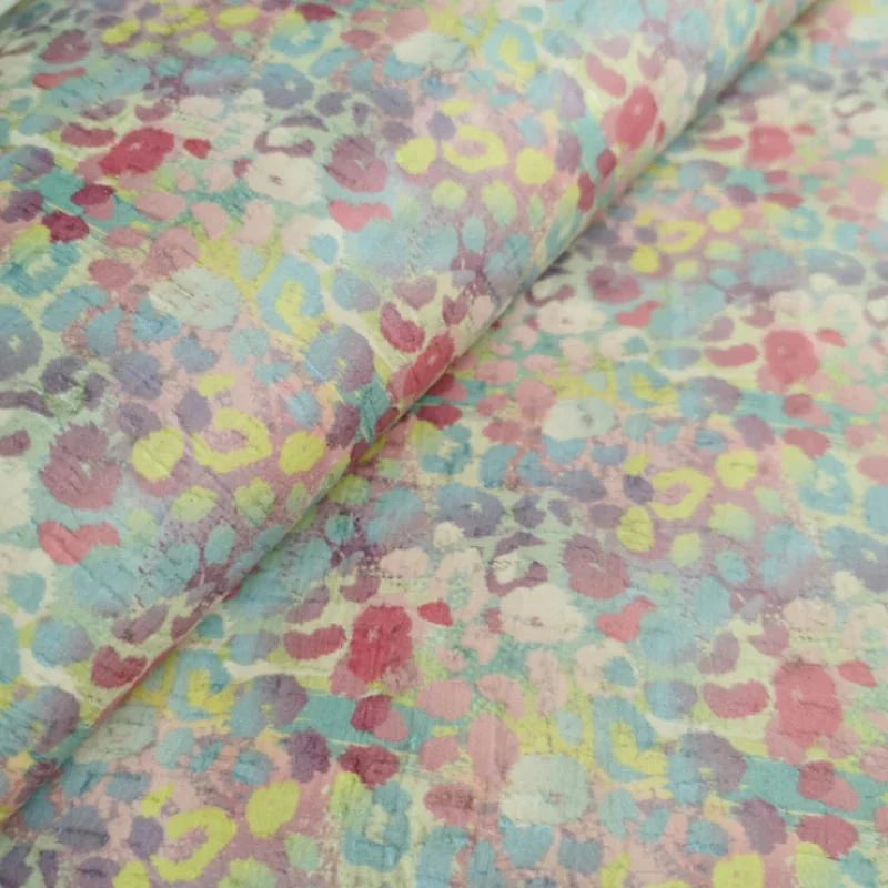 Silver and rainbow leopard mini lightning bolt cork charms