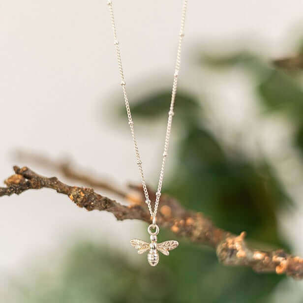 Silver Bee Necklace