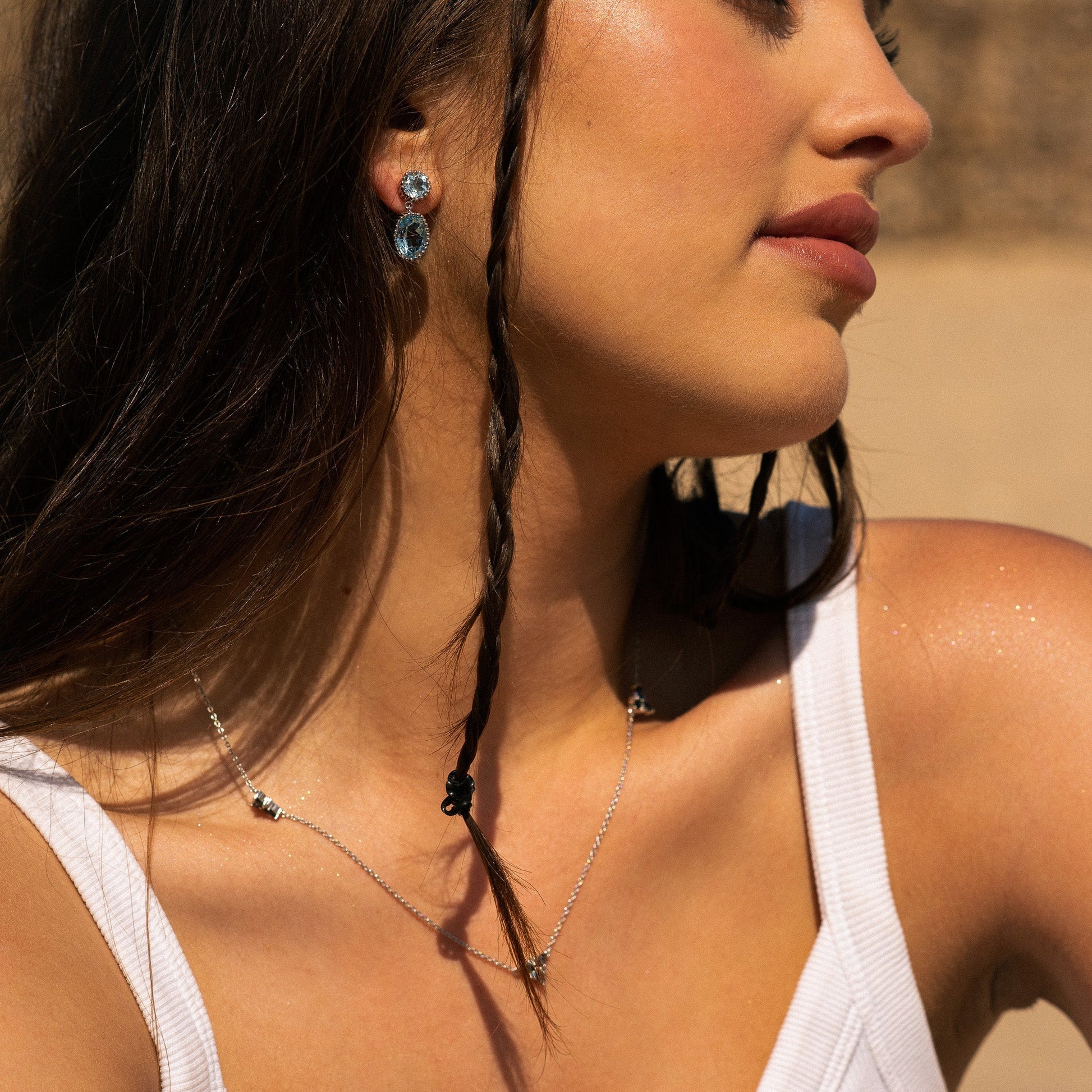 Silver Sky Blue Topaz Aurelia Earrings