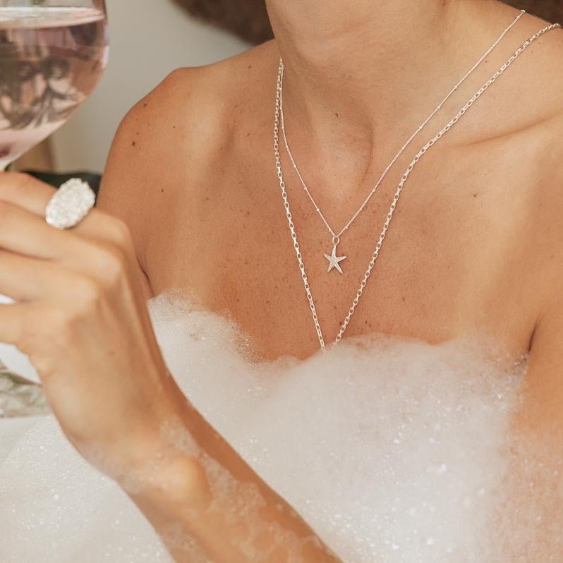 Dainty Silver Starfish Necklace