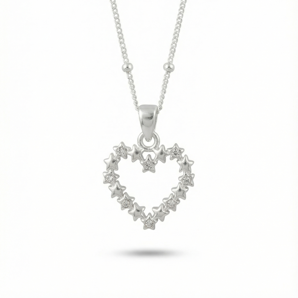 Silver Heart Pendant Necklace