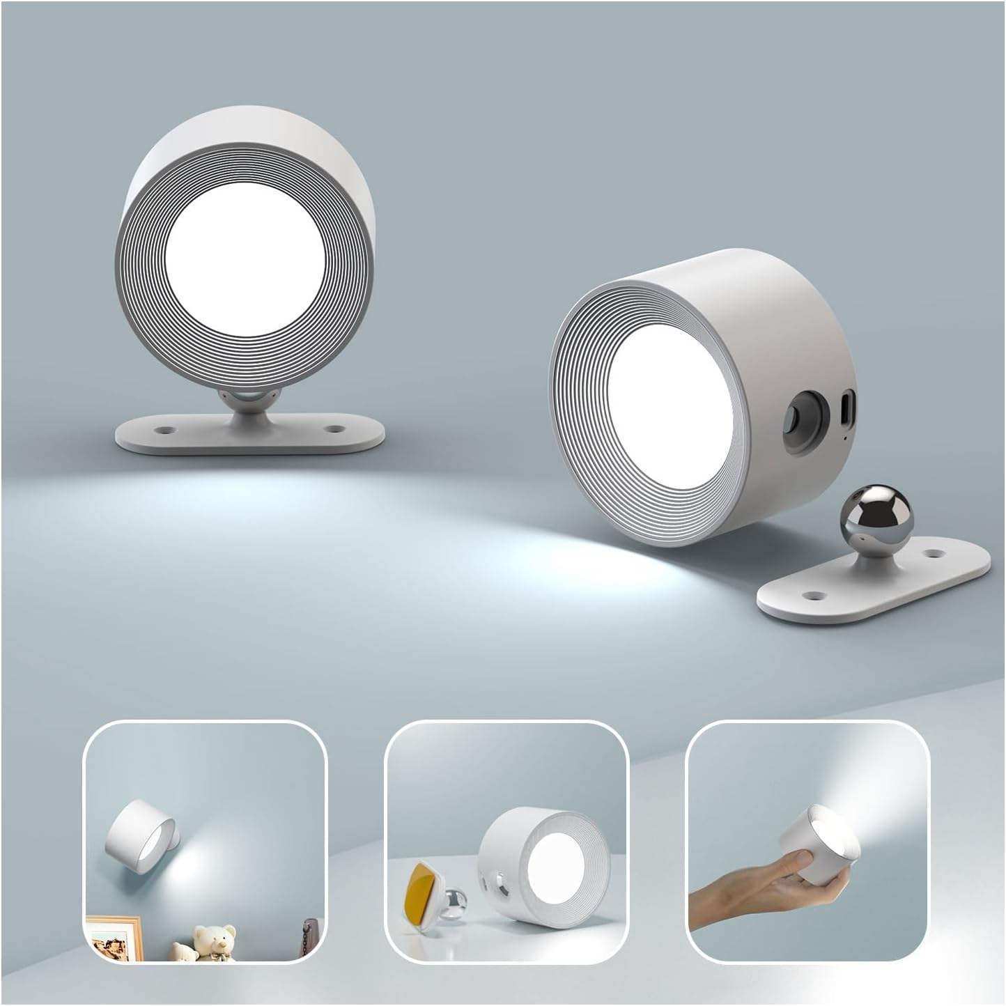 Halo LUX Wall Lamp Cordless Rechargeable Rotating Light