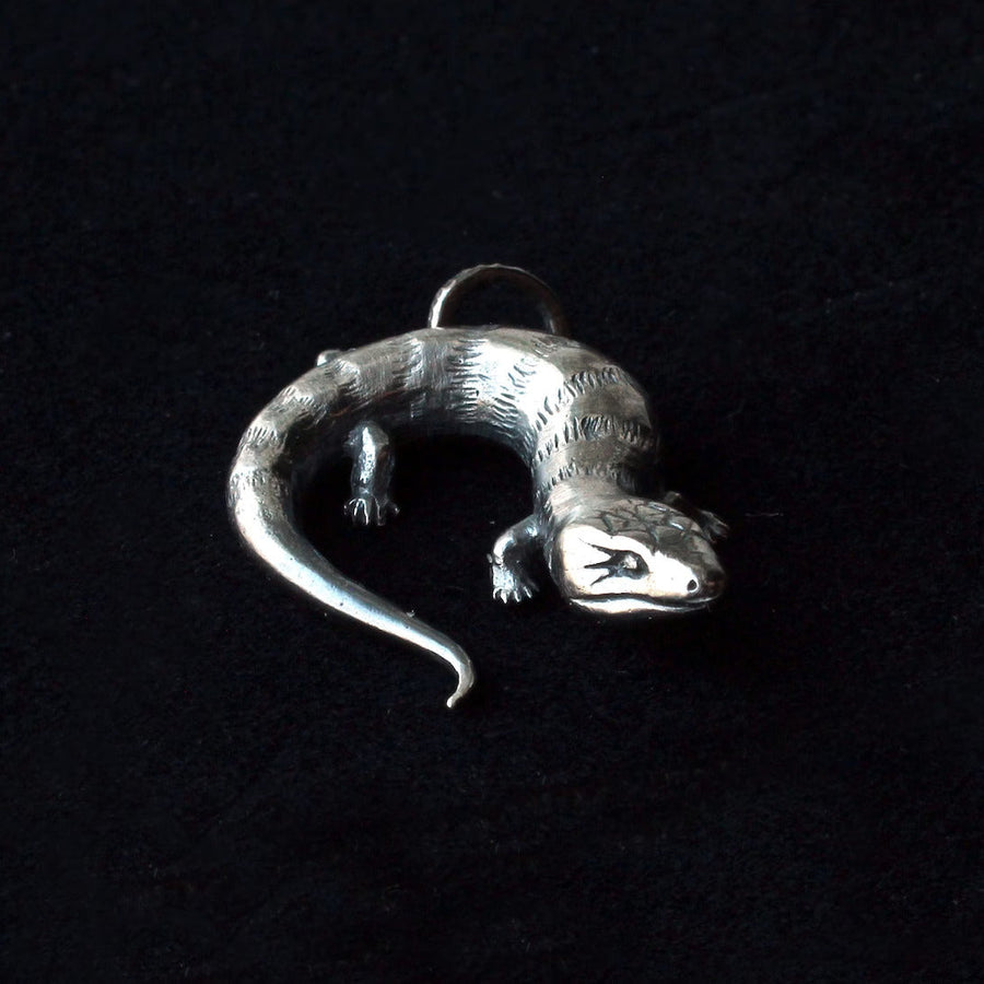 Blue Tongue Skink - Sterling Silver