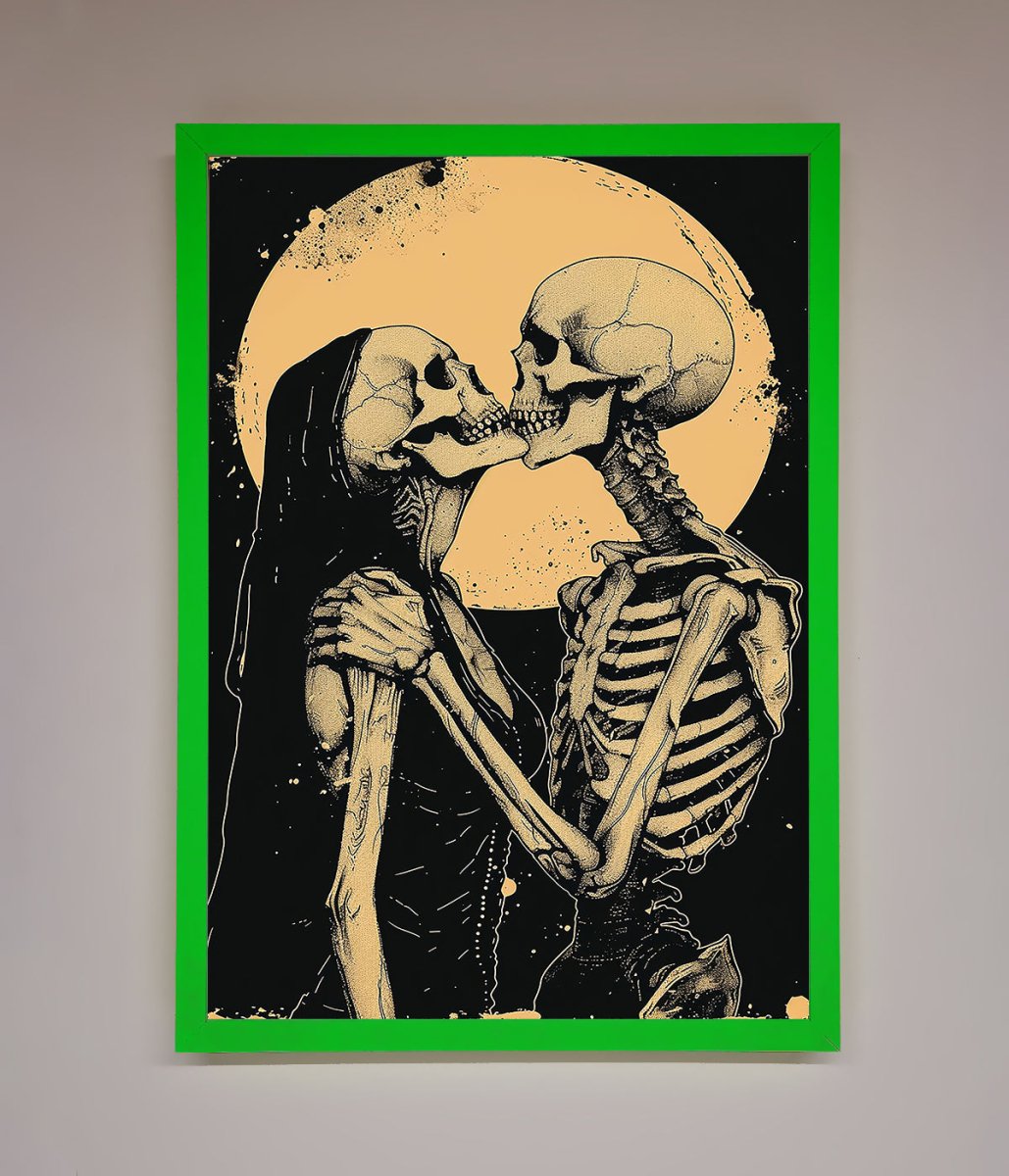 Skeleton Embrace Framed Poster