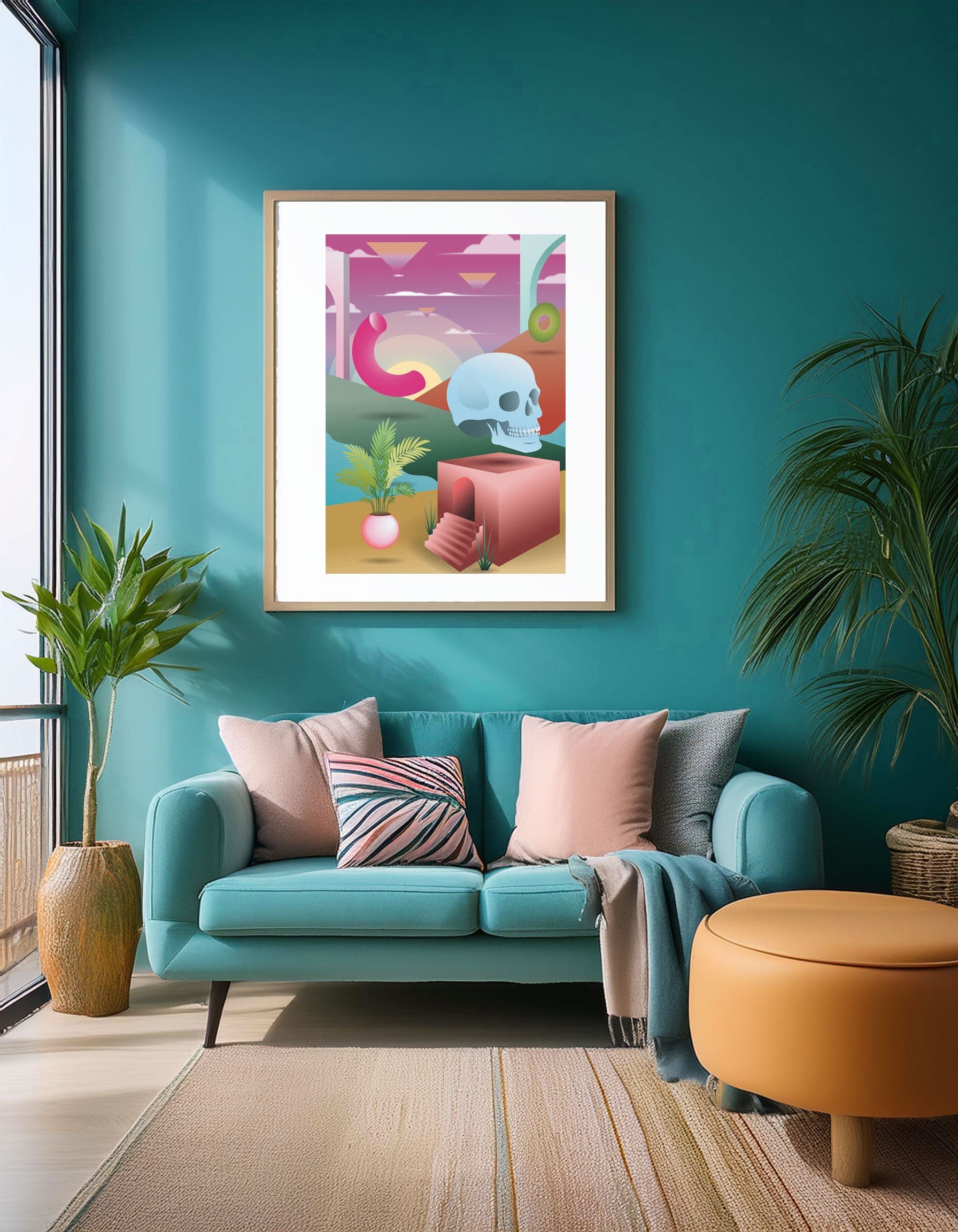 The Skull Surreal Art Print