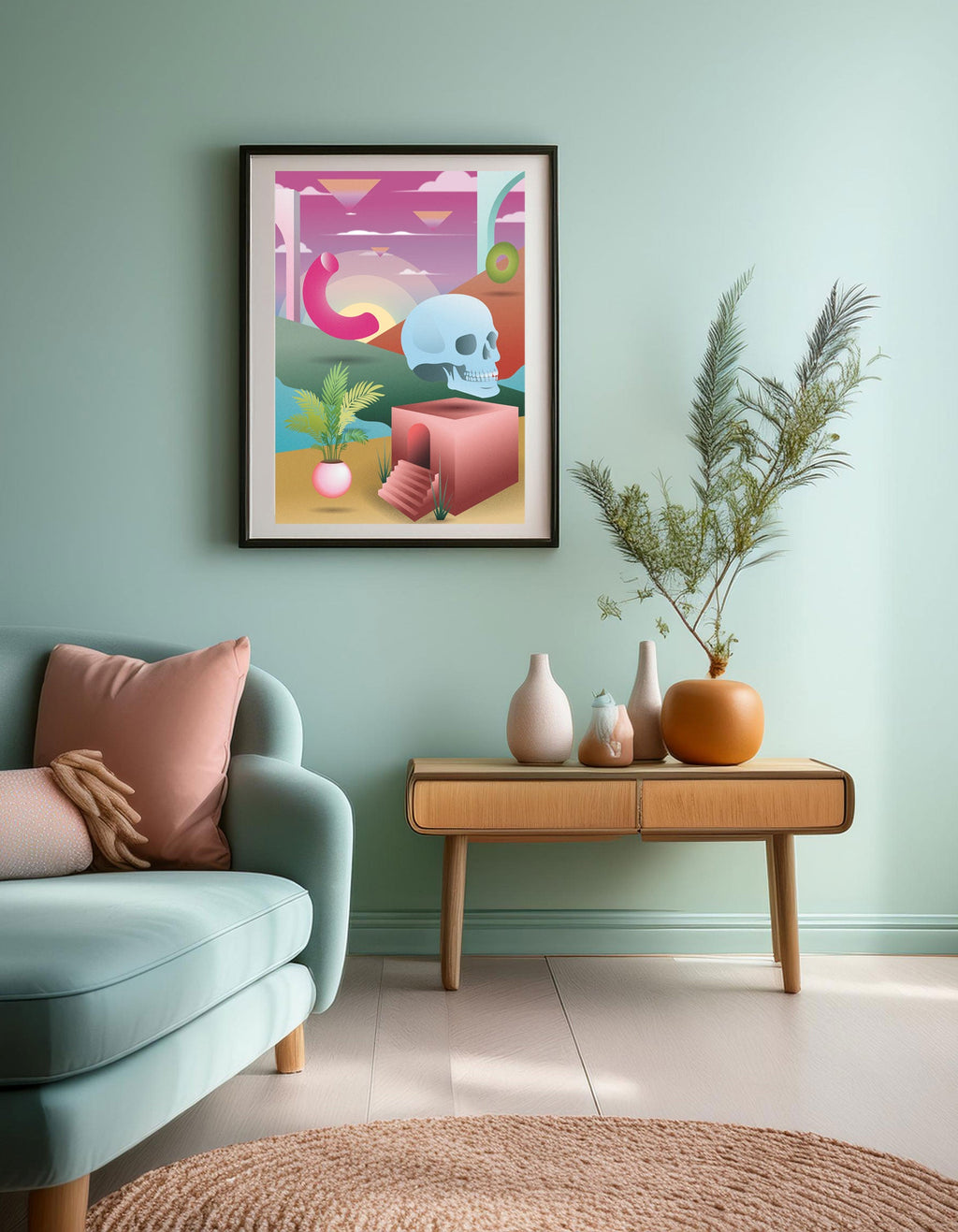 The Skull Surreal Art Print