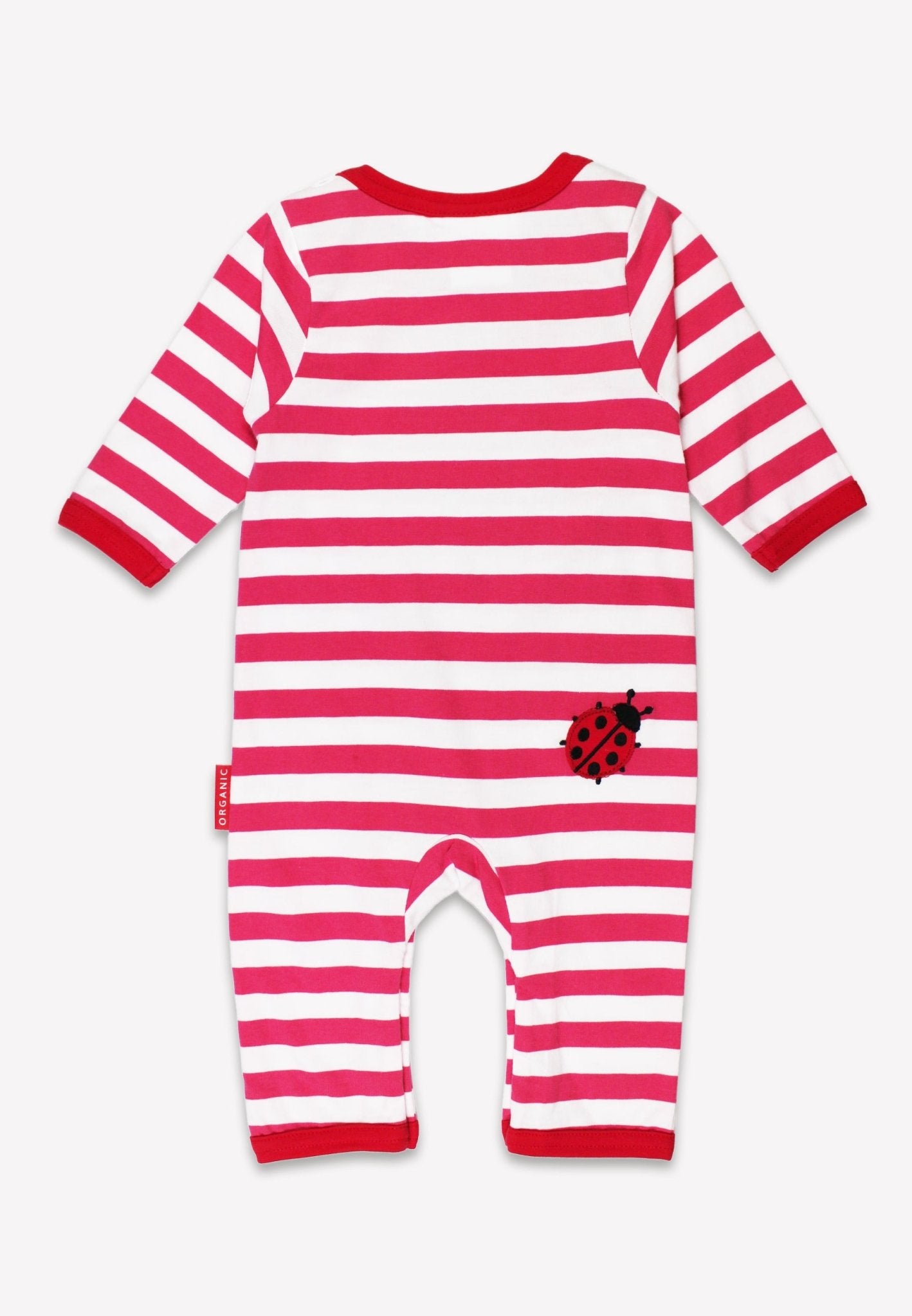 Organic Picnic Strawberry Applique Sleepsuit