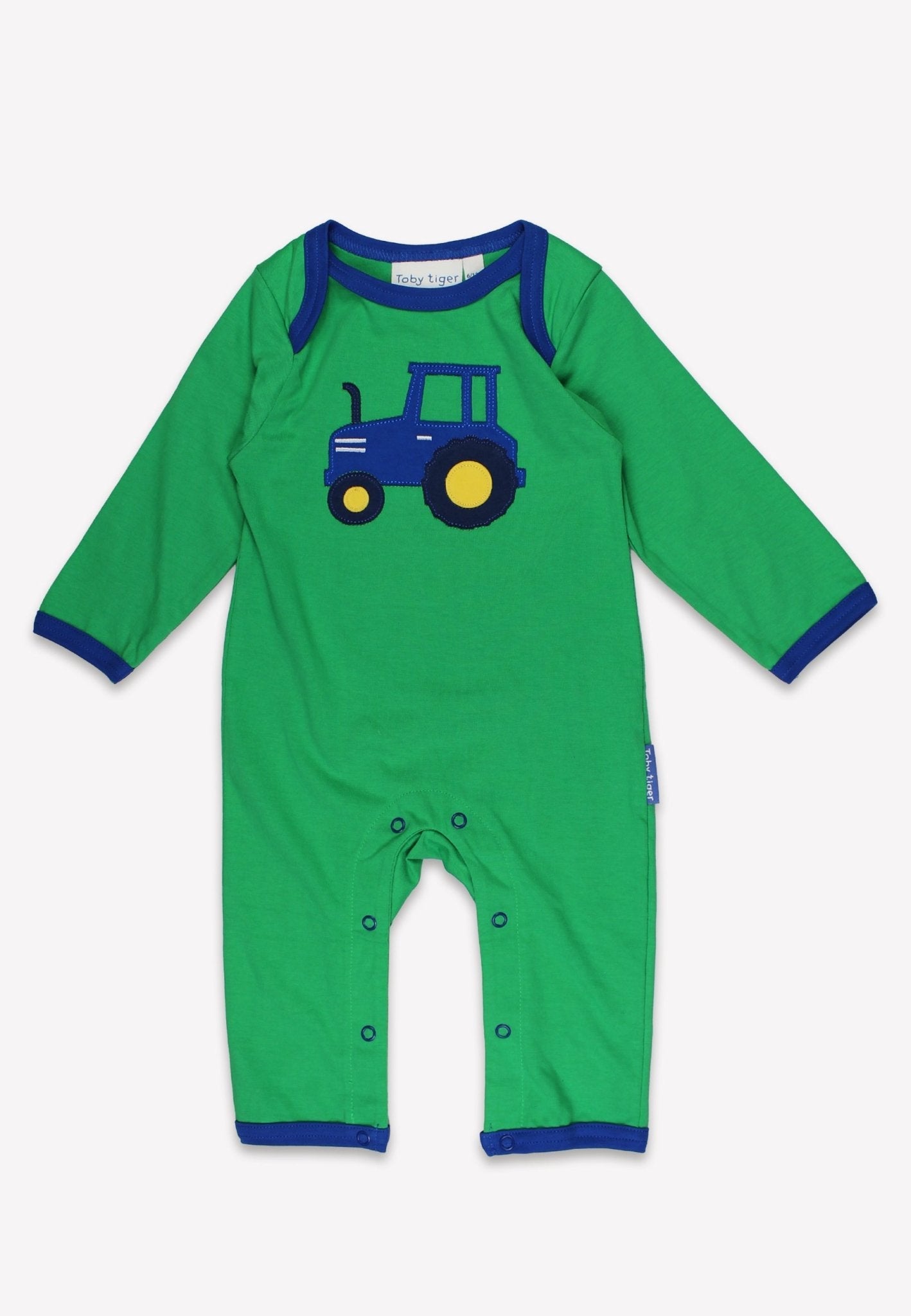 Organic Hillside Tractor Applique Sleepsuit