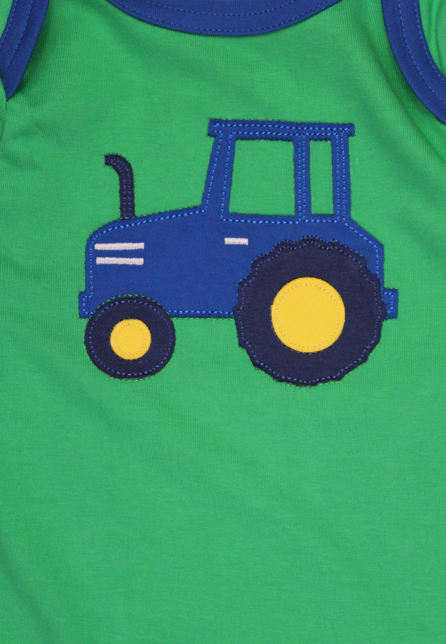 Organic Hillside Tractor Applique Sleepsuit