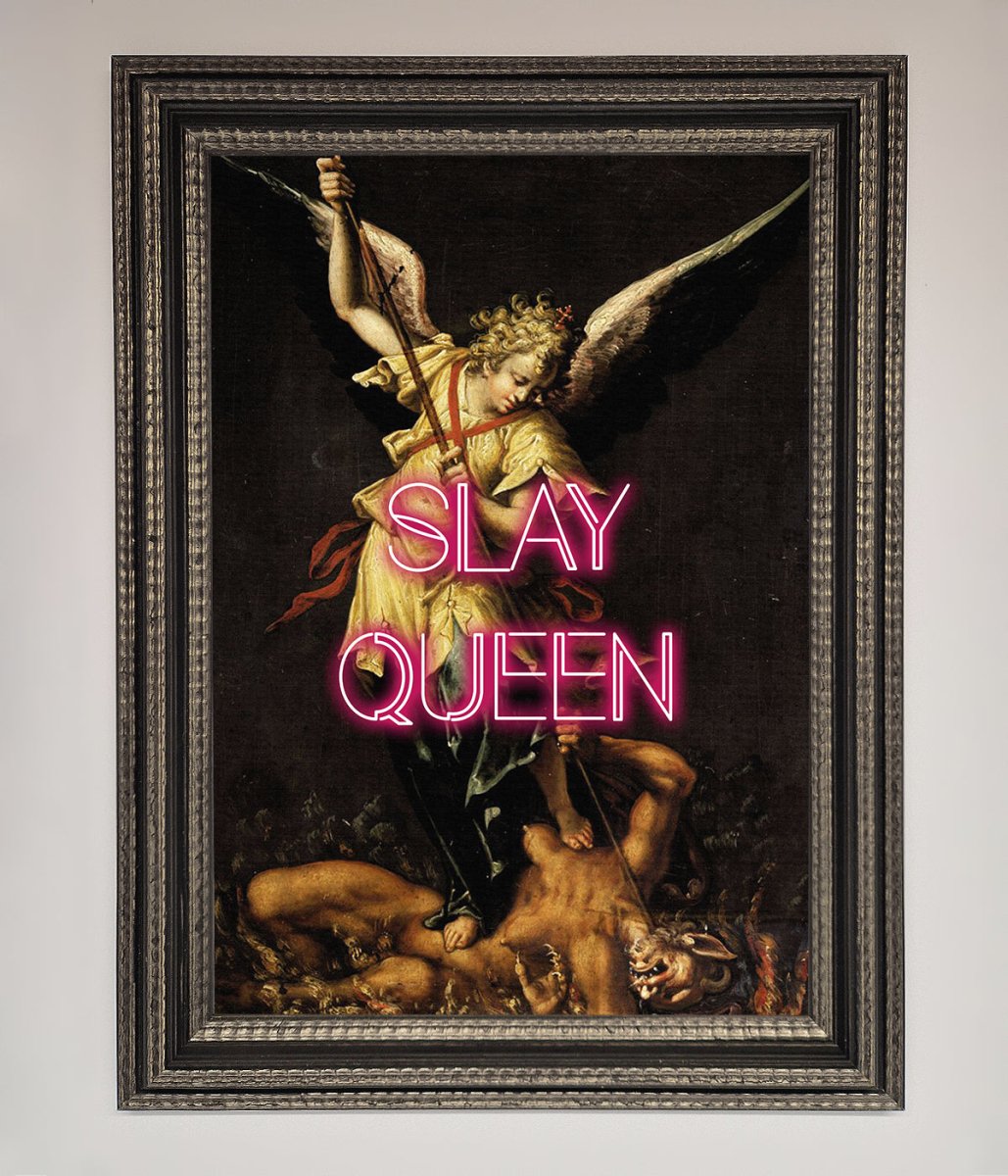 Slay Queen Altered Art Framed Print