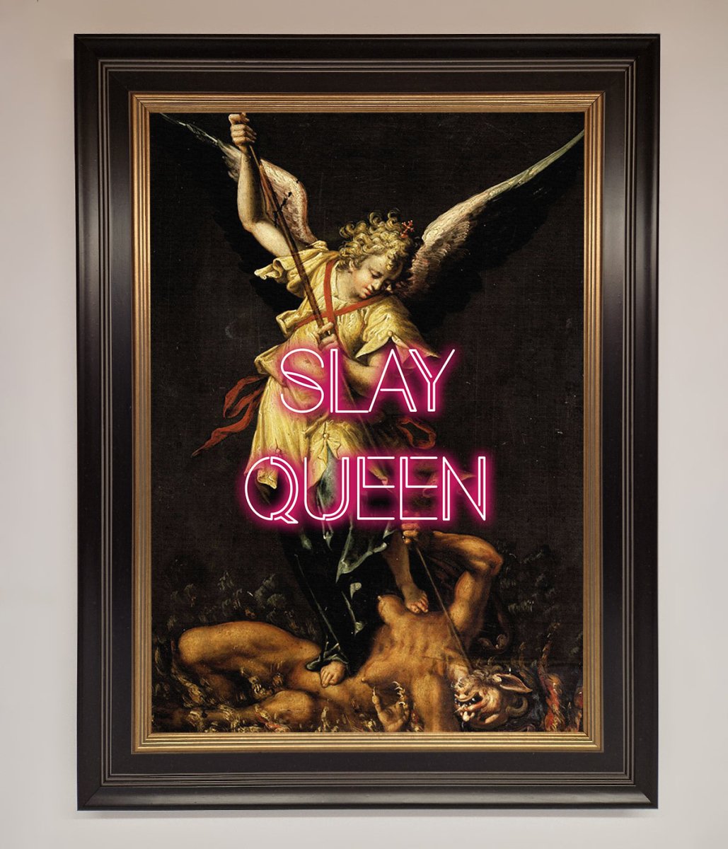 Slay Queen Altered Art Framed Print