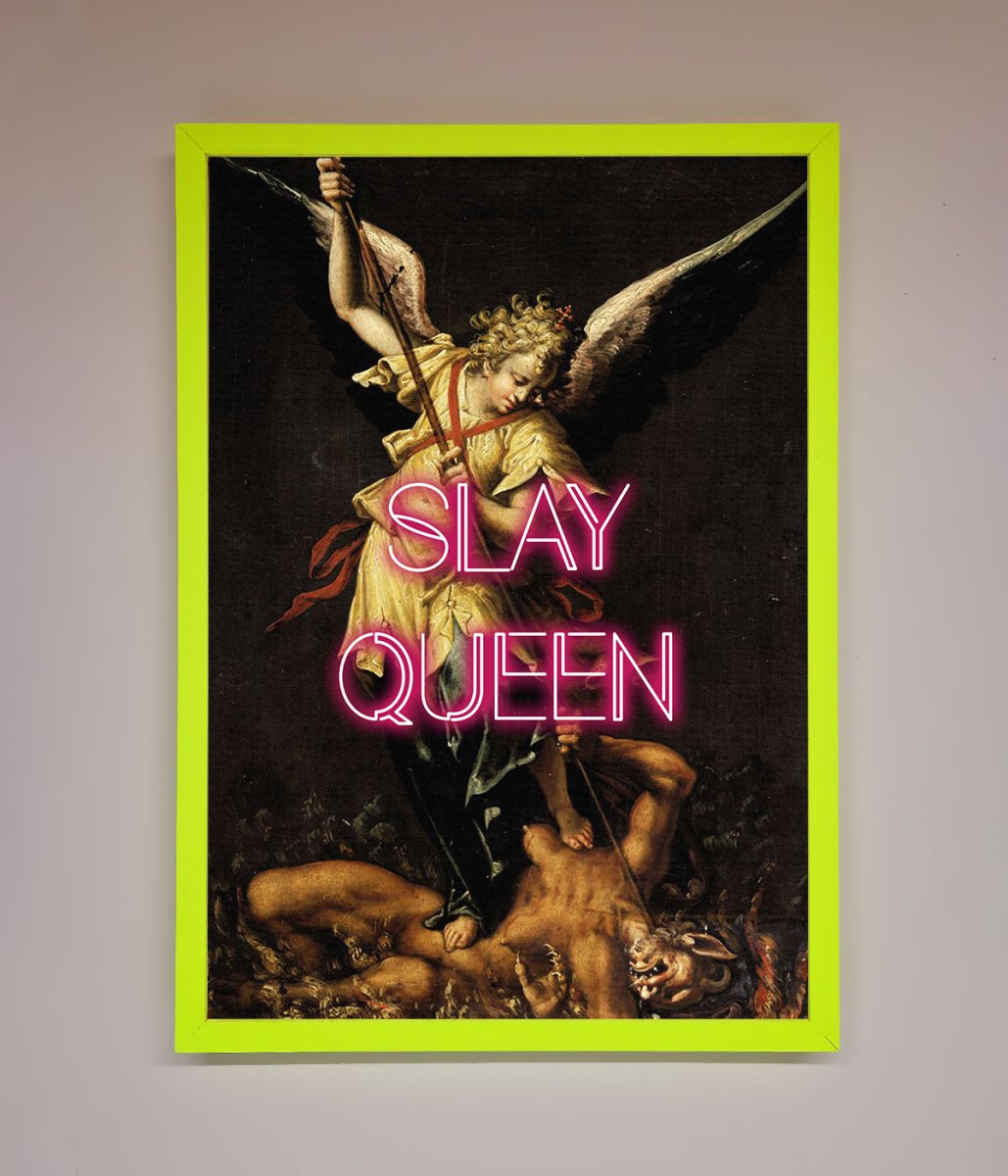 Slay Queen Altered Art Framed Print
