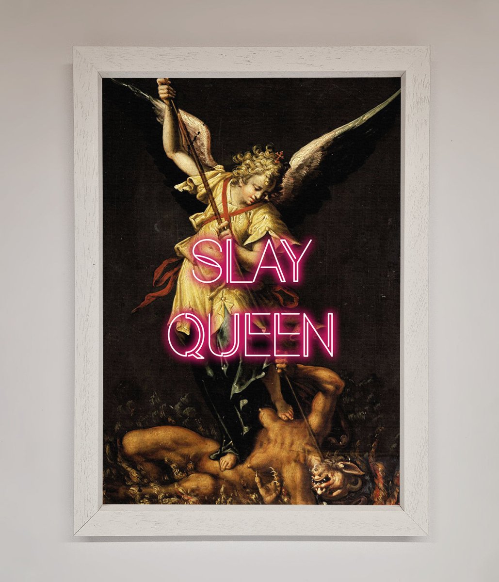 Slay Queen Altered Art Framed Print