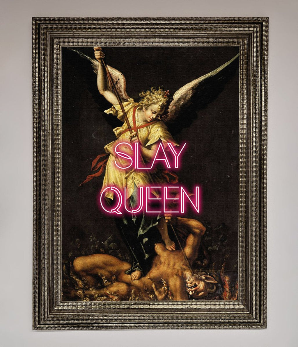 Slay Queen Altered Art Framed Print